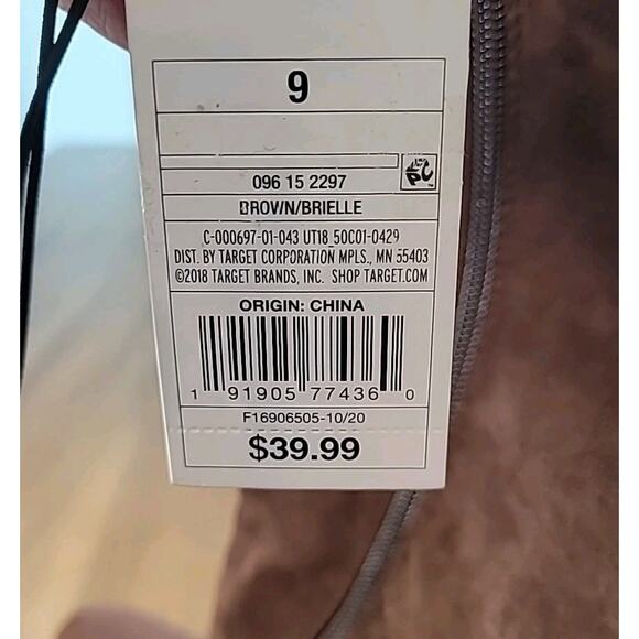 NWT Universal Thread Brielle Tall Riding Boots Brown 9 MSRP $39.99 - Picture 5 of 9